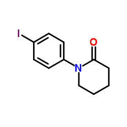 1-(4-碘苯基)-2-哌啶酮结构式