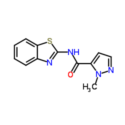 N-(1,3-Benzothiazol-2-yl)-1-methyl-1H-pyrazole-5-carboxamide结构式