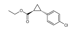 trans-2-(4-chlorophenyl)cyclopropane carboxylic acid ethyl ester Structure