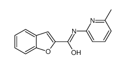 N-(6-Methyl-2-pyridinyl)-1-benzofuran-2-carboxamide结构式