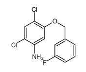 2,4-dichloro-5-[(3-fluorophenyl)methoxy]aniline structure