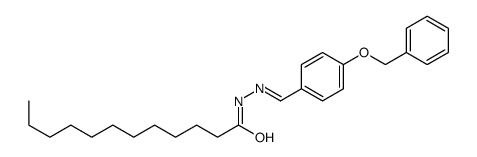 N-[(4-phenylmethoxyphenyl)methylideneamino]dodecanamide Structure