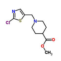 Methyl 1-[(2-chloro-1,3-thiazol-5-yl)methyl]-4-piperidinecarboxylate Structure