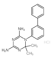 1,3,5-Triazine-2,4-diamine,1-[1,1'-biphenyl]-3-yl-1,6-dihydro-6,6-dimethyl-, hydrochloride (1:1) Structure