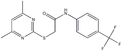 2-(4,6-dimethylpyrimidin-2-yl)sulfanyl-N-[4-(trifluoromethyl)phenyl]acetamide Structure