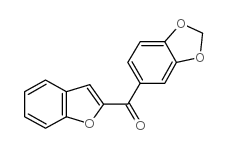 1,3-benzodioxol-5-yl(1-benzofuran-2-yl)methanone结构式