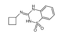 N-cyclobutyl-1,1-dioxo-4H-1λ6,2,4-benzothiadiazin-3-amine结构式