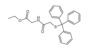 3-aza-4-oxo-5-[(triphenylmethyl)thio]pentanoic acid ethyl ester结构式