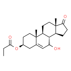 Androst-5-en-17-one,7-hydroxy-3-(1-oxopropoxy)-,(3beta)-(9CI) Structure