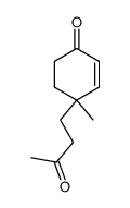 4-methyl-4-(3-oxobutyl)cyclohex-2-en-1-one Structure