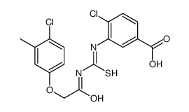 4-CHLORO-3-[[[[(4-CHLORO-3-METHYLPHENOXY)ACETYL]AMINO]THIOXOMETHYL]AMINO]-BENZOIC ACID Structure