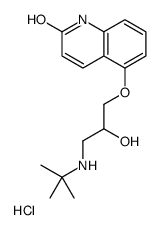 5-[3-(tert-butylamino)-2-hydroxypropoxy]-1H-quinolin-2-one,hydrochloride Structure