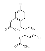 [2-[(2-acetyloxy-4-chloro-phenyl)methyl]-5-chloro-phenyl] acetate Structure