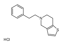 5-(2-phenylethyl)-6,7-dihydro-4H-thieno[3,2-c]pyridine,hydrochloride结构式