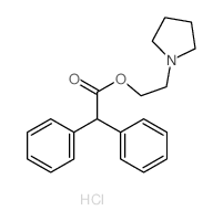 2-pyrrolidin-1-ylethyl 2,2-diphenylacetate结构式