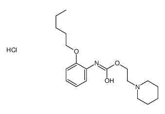 2-piperidin-1-ium-1-ylethyl N-(2-pentoxyphenyl)carbamate,chloride Structure