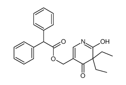 (5,5-diethyl-4,6-dioxo-1H-pyridin-3-yl)methyl 2,2-diphenylacetate结构式