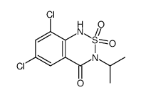 6,8-dichloro-3-(1-methylethyl)-1H-2,1,3-benzothiadiazin-4(3H)-one-2,2-dioxide Structure