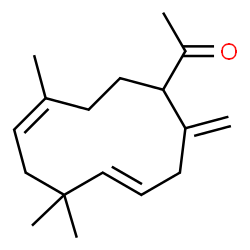1-(6,6,9-trimethyl-2-methylenecycloundeca-4,8-dien-1-yl)ethan-1-one结构式