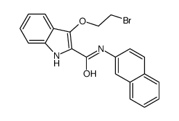 3-(2-bromoethoxy)-N-naphthalen-2-yl-1H-indole-2-carboxamide结构式