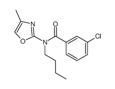 N-butyl-3-chloro-N-(4-methyl-1,3-oxazol-2-yl)benzamide结构式