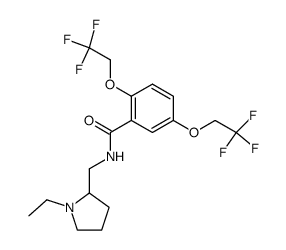 N-(1-ethyl-pyrrolidin-2-ylmethyl)-2,5-bis-(2,2,2-trifluoro-ethoxy)-benzamide结构式
