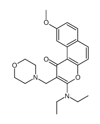 3-(diethylamino)-9-methoxy-2-(morpholin-4-ylmethyl)benzo[f]chromen-1-one结构式
