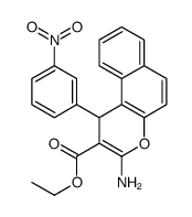 ethyl 3-amino-1-(3-nitrophenyl)-1H-benzo[f]chromene-2-carboxylate结构式