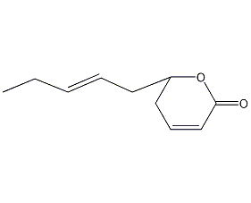 (R)-5,6-Dihydro-6-[(Z)-2-pentenyl]-2H-pyran-2-one Structure
