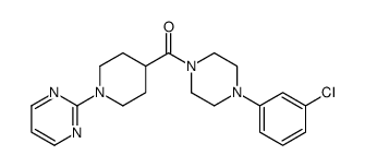 Piperazine, 1-(3-chlorophenyl)-4-[[1-(2-pyrimidinyl)-4-piperidinyl]carbonyl]- (9CI) structure