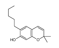 2,2-dimethyl-6-pentylchromen-7-ol结构式