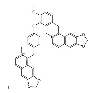 6,6'-dimethyl-5,5'-(4-methoxy-3,4'-oxy-dibenzyl)-bis-[1,3]dioxolo[4,5-g]isoquinolinium, diiodide Structure