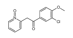 1-(3-chloro-4-methoxyphenyl)-2-(1-oxidopyridin-1-ium-2-yl)ethanone结构式