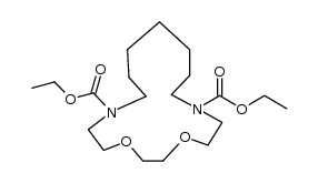 1,4-dioxa-7,15-diaza-cycloheptadecane-7,15-dicarboxylic acid diethyl ester结构式