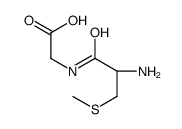 2-[[(2R)-2-amino-3-methylsulfanylpropanoyl]amino]acetic acid结构式