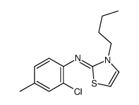 3-butyl-N-(2-chloro-4-methylphenyl)-1,3-thiazol-2-imine结构式