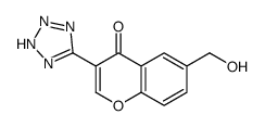 6-(hydroxymethyl)-3-(2H-tetrazol-5-yl)chromen-4-one结构式