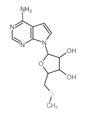 7H-Pyrrolo(2,3-d)pyrimidin-4-amine, 7-(5-S-methyl-5-thio-beta-D-ribofuranosyl)-结构式