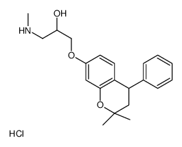1-[(2,2-dimethyl-4-phenyl-3,4-dihydrochromen-7-yl)oxy]-3-(methylamino)propan-2-ol,hydrochloride Structure