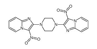 3-nitro-2-[4-(3-nitroimidazo[1,2-a]pyridin-2-yl)piperazin-1-yl]imidazo[1,2-a]pyridine结构式