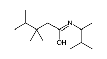 3,3,4-trimethyl-N-(3-methylbutan-2-yl)pentanamide结构式