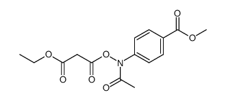 4-[Acetyl-(2-ethoxycarbonyl-acetoxy)-amino]-benzoic acid methyl ester Structure