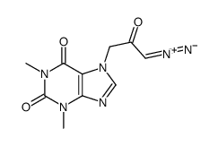 1-diazonio-3-(1,3-dimethyl-2,6-dioxopurin-7-yl)prop-1-en-2-olate Structure