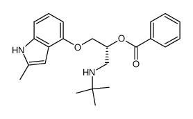 2-Propanol, 1-[(1,1-dimethylethyl)amino]-3-[(2-methyl-1H-indol-4-yl)oxy]-, benzoate (ester), (R)-结构式