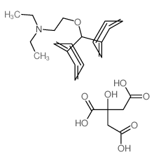 2-benzhydryloxy-N,N-diethyl-ethanamine; 2-hydroxypropane-1,2,3-tricarboxylic acid Structure