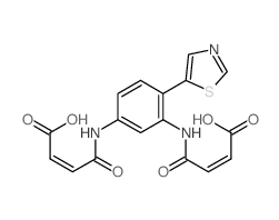 (Z)-3-[[5-[[(Z)-3-carboxyprop-2-enoyl]amino]-2-(1,3-thiazol-5-yl)phenyl]carbamoyl]prop-2-enoic acid结构式