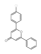 4H-Pyran-4-one,2-(4-chlorophenyl)-6-phenyl-结构式