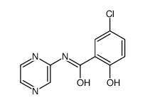 5-chloro-2-hydroxy-N-pyrazin-2-ylbenzamide结构式