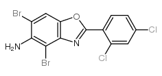 4,6-dibromo-2-(2,4-dichlorophenyl)-1,3-benzoxazol-5-amine Structure