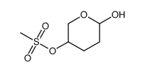 Methanesulfonic acid 6-hydroxy-tetrahydro-pyran-3-yl ester结构式